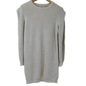 BB Dakota Steve Madden Sweater Dress Size S Booked & Busy Mini Beige Cream